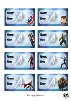 Etiquetas Avengers